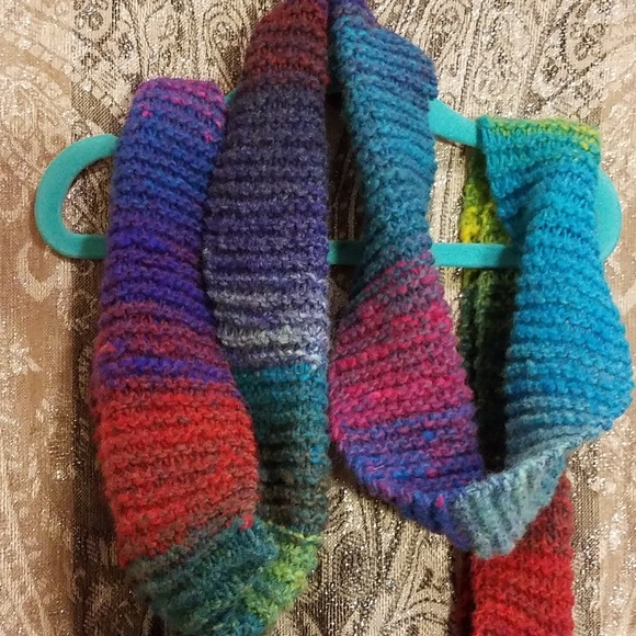 Handmade Long Twisty Rainbow Scarf - Picture 5 of 8
